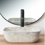 Накладной умывальник Rea Camelia Light Stone Накладной умывальник Rea Camelia Light Stone